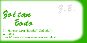 zoltan bodo business card